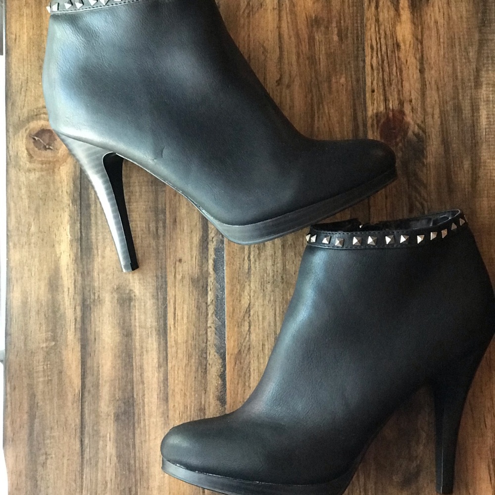 Style & Co Black Studded Booties